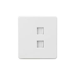 Розетка ROUND компьютерная двойная RJ45+RJ45 кат6 с/у перламутр KRANZ