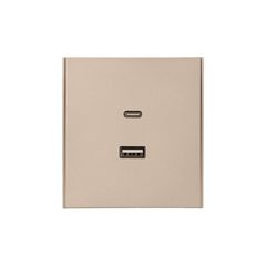 Розетка STRONG USB-A+Type-C 3А с функцией быстрой зарядки шелк KRANZ