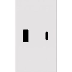 Usb+type c наклодкой 2-ух модульная (БЕЛЫЙ МАТОВЫЙ) MEITON AW12C