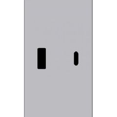 USB+type с накладкой 2-ух модульная (СЕРЫЙ МАТОВЫЙ) MEITON AS12C