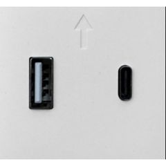 Розетка usb+type C 2-ух модульная MEITON A4287C2