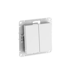 ATLASDESIGN AQUA 2-клавишный ВЫКЛЮЧАТЕЛЬ, IP44, сх.5, 10АХ, мех., быстрозажим. клем., БЕЛЫЙ