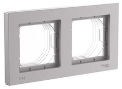 ATLASDESIGN AQUA 2-постовая РАМКА, IP44, АЛЮМИНИЙ