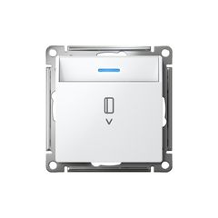 ATLASDESIGN ВЫКЛЮЧАТЕЛЬ карточный с подсветкой, 10А, без задержки отключения, механизм, БЕЛЫЙ