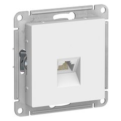 ATLASDESIGN РОЗЕТКА компьютерная RJ45 кат. 6A, механизм, БЕЛЫЙ