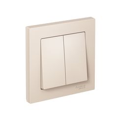 ATLASDESIGN 2-клавишный ВЫКЛЮЧАТЕЛЬ, сх.5, 10АХ, в сборе, БЕЖЕВЫЙ