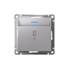 ATLASDESIGN ВЫКЛЮЧАТЕЛЬ карточный с подсветкой, 10А, без задержки отключения, механизм, АЛЮМИНИЙ