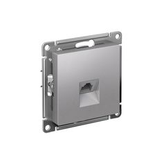 ATLASDESIGN РОЗЕТКА компьютерная RJ45 кат. 6A, механизм, АЛЮМИНИЙ