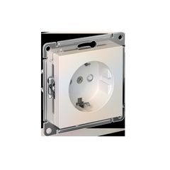 ATLASDESIGN РОЗЕТКА с заземлением со шторками, 16А, механизм, быстрозажим. клем., ЖЕМЧУГ