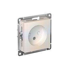 ATLASDESIGN РОЗЕТКА без заземления со шторками, 16А, механизм, ЖЕМЧУГ