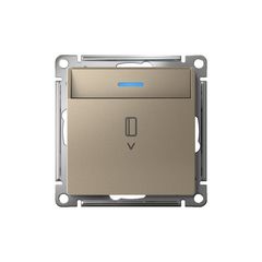 ATLASDESIGN ВЫКЛЮЧАТЕЛЬ карточный с подсветкой, 10А, без задержки отключения, механизм, ШАМПАНЬ