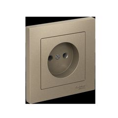 ATLASDESIGN РОЗЕТКА без заземления без шторок, 16А, в сборе, быстрозажим. клем., ШАМПАНЬ