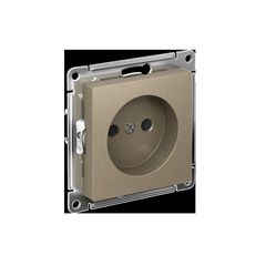 ATLASDESIGN РОЗЕТКА без заземления со шторками, 16А, мех., быстрозажим. клем., ШАМПАНЬ