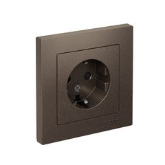ATLASDESIGN РОЗЕТКА с заземлением со шторками, 16А, в сборе, МОККО