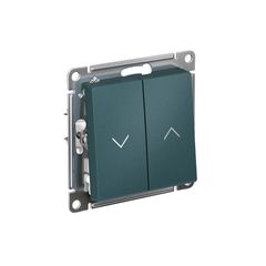 ATLASDESIGN 2-клавишный ВЫКЛЮЧАТЕЛЬ ДЛЯ ЖАЛЮЗИ, сх.4, 10А, механизм, ИЗУМРУД