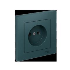 ATLASDESIGN РОЗЕТКА без заземления без шторок, 16А, в сборе, быстрозажим. клем., ИЗУМРУД