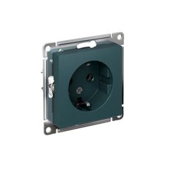 ATLASDESIGN РОЗЕТКА с заземлением без шторок, 16А, механизм, ИЗУМРУД