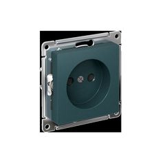 ATLASDESIGN РОЗЕТКА без заземления со шторками, 16А, мех., быстрозажим. клем., ИЗУМРУД