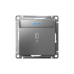 ATLASDESIGN ВЫКЛЮЧАТЕЛЬ карточный с подсветкой, 10А, без задержки отключения, механизм, СТАЛЬ
