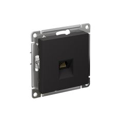 ATLASDESIGN РОЗЕТКА компьютерная RJ45 кат. 5e, механизм, КАРБОН