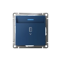 ATLASDESIGN ВЫКЛЮЧАТЕЛЬ карточный с подсветкой, 10А, без задержки отключения, механизм, АКВАМАРИН