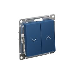 ATLASDESIGN 2-клавишный ВЫКЛЮЧАТЕЛЬ ДЛЯ ЖАЛЮЗИ, сх.4, 10А, механизм, АКВАМАРИН