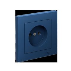 ATLASDESIGN РОЗЕТКА без заземления без шторок, 16А, в сборе, быстрозажим. клем., АКВАМАРИН