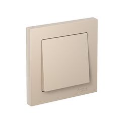 ATLASDESIGN 1-клавишный ВЫКЛЮЧАТЕЛЬ, сх.1, 10АХ, в сборе, быстрозажим. клем., ПЕСОЧНЫЙ