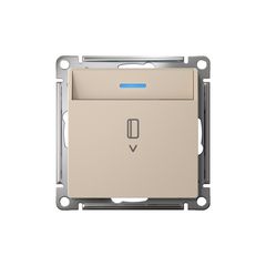 ATLASDESIGN ВЫКЛЮЧАТЕЛЬ карточный с подсветкой, 10А, без задержки отключения, механизм, ПЕСОЧНЫЙ