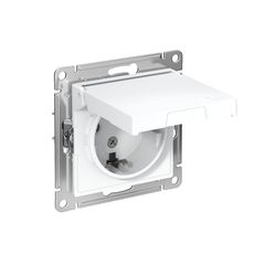 ATLASDESIGN РОЗЕТКА с заземлением со шторками с крышкой, 16А, IP20, механизм, ЛОТОС