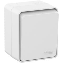 ATLASDESIGN PROFI IP54 О/У 1-клавишный ВЫКЛЮЧАТЕЛЬ, сх.1, 10АХ, БЕЛЫЙ