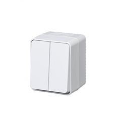 ATLASDESIGN PROFI IP54 О/У 2-клавишный ВЫКЛЮЧАТЕЛЬ, сх.5, 10АХ, БЕЛЫЙ