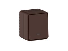 ATLASDESIGN PROFI IP54 О/У 1-клавишный ВЫКЛЮЧАТЕЛЬ с подсветкой, сх.1а, 10АХ, КОРИЧНЕВЫЙ