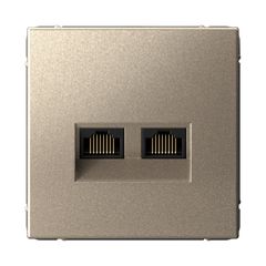 ARTGALLERY РОЗЕТКА двойная компьютерная RJ45+RJ45, кат. 5е, механизм, ШАМПАНЬ