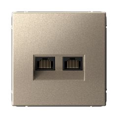 ARTGALLERY РОЗЕТКА двойная компьютерная RJ45+RJ45, кат.6А, механизм, ШАМПАНЬ