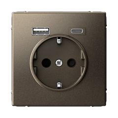 ARTGALLERY РОЗЕТКА 16А с 2 USB A+C, 5В/2,4А/3,0А, 2х5В/1,5А, механизм, МОККО