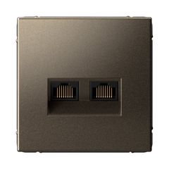 ARTGALLERY РОЗЕТКА двойная компьютерная RJ45+RJ45, кат.6А, механизм, МОККО
