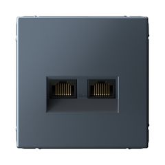 ARTGALLERY РОЗЕТКА двойная компьютерная RJ45+RJ45, кат. 5е, механизм, ГРИФЕЛЬ