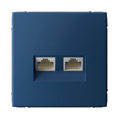 ARTGALLERY РОЗЕТКА двойная компьютерная RJ45+RJ45, кат. 5е, механизм, АКВАМАРИН
