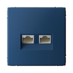 ARTGALLERY РОЗЕТКА двойная компьютерная RJ45+RJ45, кат.6А, механизм, АКВАМАРИН