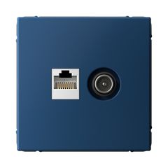 ARTGALLERY РОЗЕТКА двойная ТВ + компьютерная RJ45, кат. 5Е, АКВАМАРИН