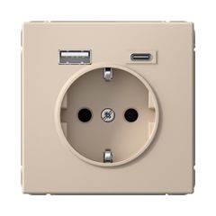 ARTGALLERY РОЗЕТКА 16А с 2 USB A+C, 5В/2,4А/3,0А, 2х5В/1,5А, механизм, ПЕСОЧНЫЙ