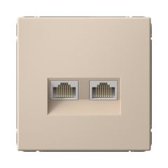 ARTGALLERY РОЗЕТКА двойная компьютерная RJ45+RJ45, кат. 5е, механизм, ПЕСОЧНЫЙ