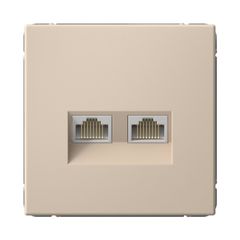 ARTGALLERY РОЗЕТКА двойная компьютерная RJ45+RJ45, кат.6А, механизм, ПЕСОЧНЫЙ
