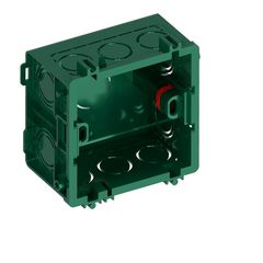 Systeme Infinity, Коробка установочная 86х86 мм, стыкуемая, для сплошных стен, Зеленый