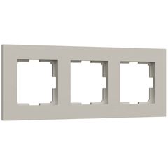 Рамка на 3 поста Slab (дымчатый софт)