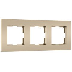 Рамка на 3 поста Slab (шампань софт)