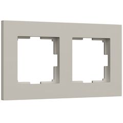 Рамка на 2 поста Slab (дымчатый софт)