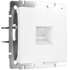 Розетка Ethernet RJ-45 cat. 6A экранированная (белый матовый)