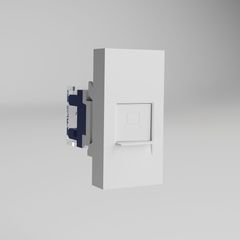 Модульная розетка Ethernet RJ-45 6 cat. 22,5*45 (белый)